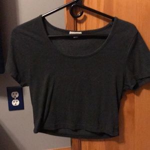 Dark grey cropped top